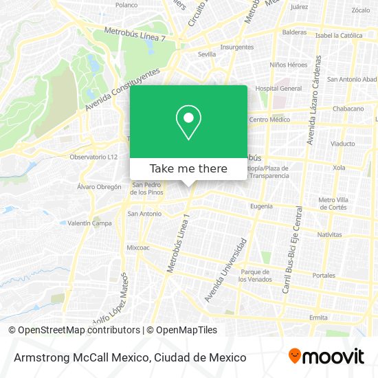 Mapa de Armstrong McCall Mexico