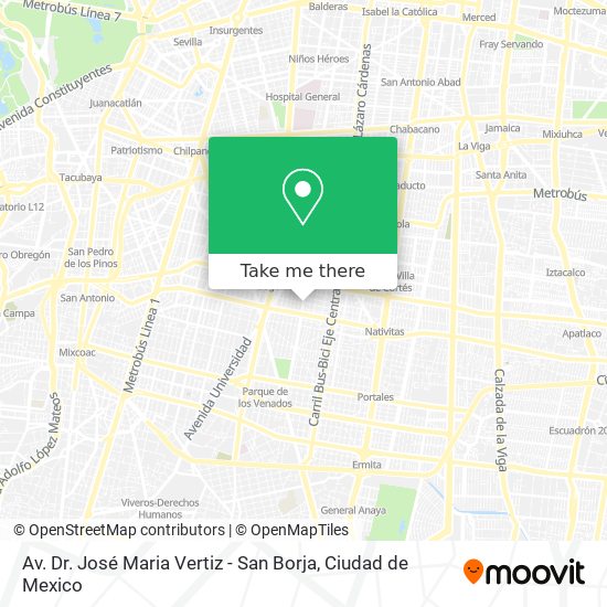 Av. Dr. José Maria Vertiz - San Borja map