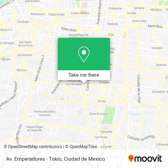 Av. Emperadores - Tokio map