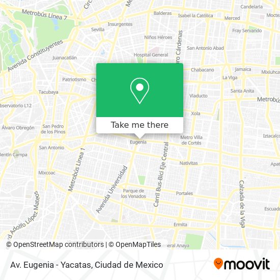 Mapa de Av. Eugenia - Yacatas