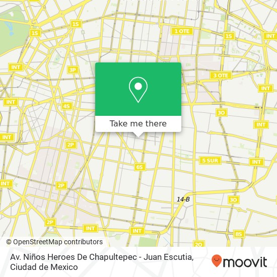 Mapa de Av. Niños Heroes De Chapultepec - Juan Escutia