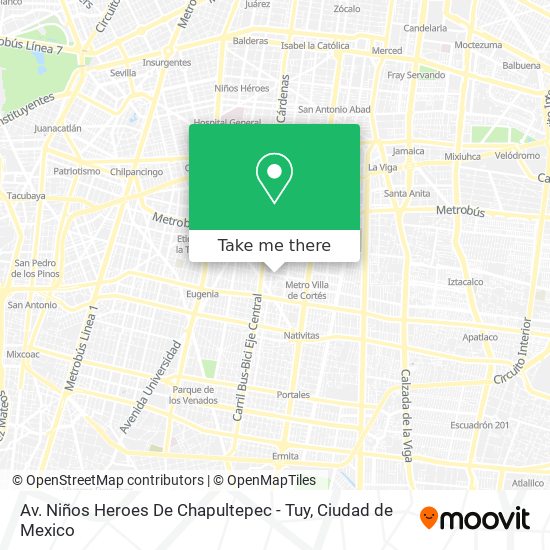 Av. Niños Heroes De Chapultepec - Tuy map