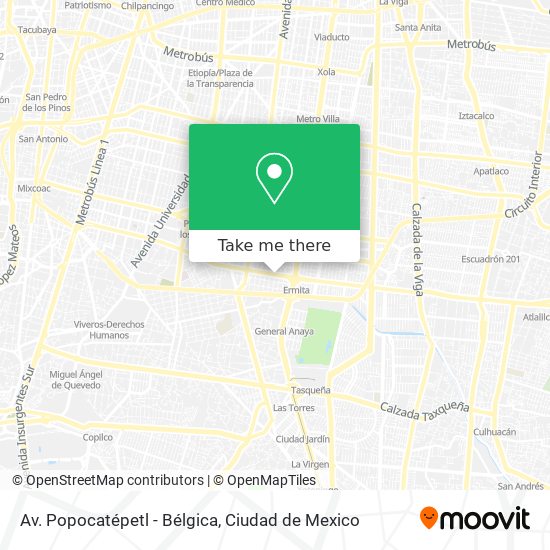 Av. Popocatépetl - Bélgica map