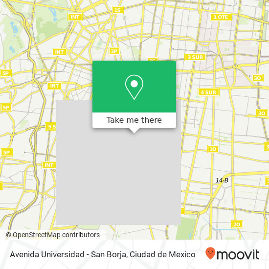 Avenida Universidad - San Borja map