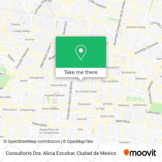 Consultorio Dra. Alicia Escobar map