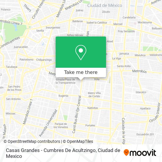 Casas Grandes - Cumbres De Acultzingo map