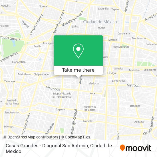 Casas Grandes - Diagonal San Antonio map