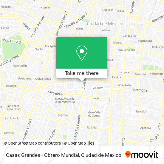 Casas Grandes - Obrero Mundial map