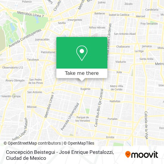 Concepción Beistegui - José Enrique Pestalozzi map