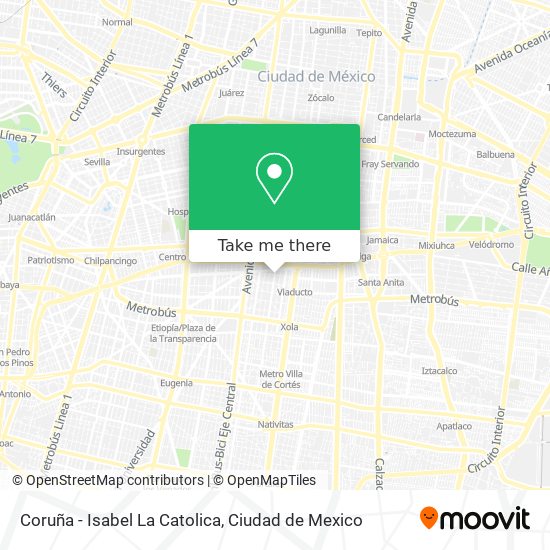 Mapa de Coruña - Isabel La Catolica