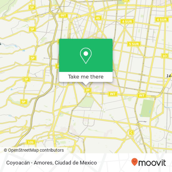 Coyoacán - Amores map