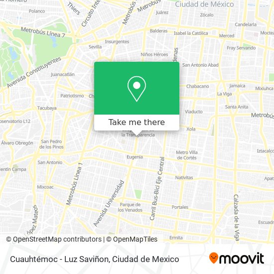 Cuauhtémoc - Luz Saviñon map