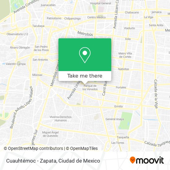 Mapa de Cuauhtémoc - Zapata