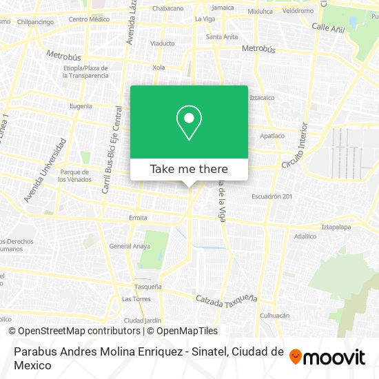 Parabus Andres Molina Enriquez - Sinatel map