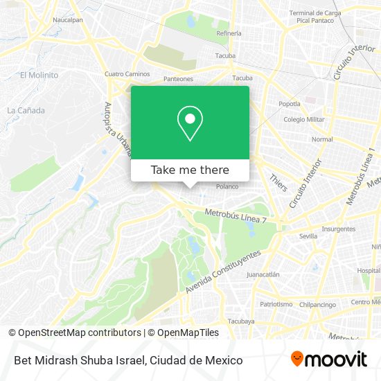 Mapa de Bet Midrash Shuba Israel