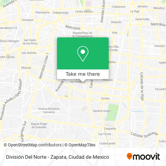 División Del Norte - Zapata map