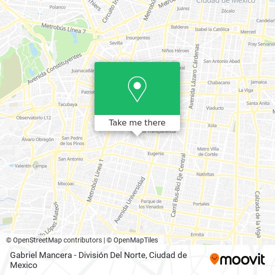 Gabriel Mancera - División Del Norte map