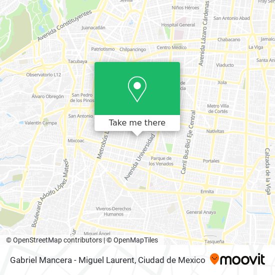 Mapa de Gabriel Mancera - Miguel Laurent