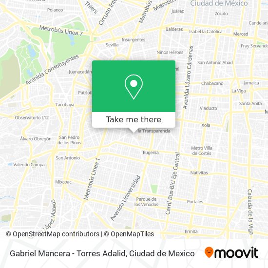 Gabriel Mancera - Torres Adalid map