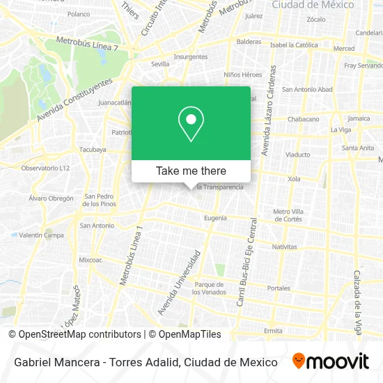 Gabriel Mancera - Torres Adalid map