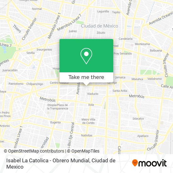 Isabel La Catolica - Obrero Mundial map