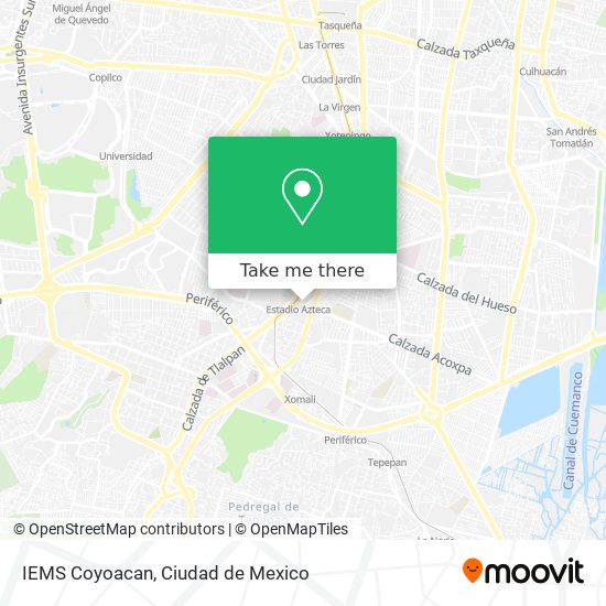 IEMS Coyoacan map