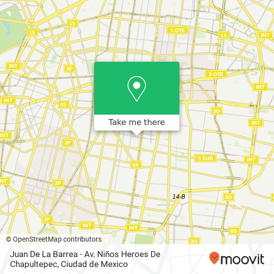 Mapa de Juan De La Barrea - Av. Niños Heroes De Chapultepec