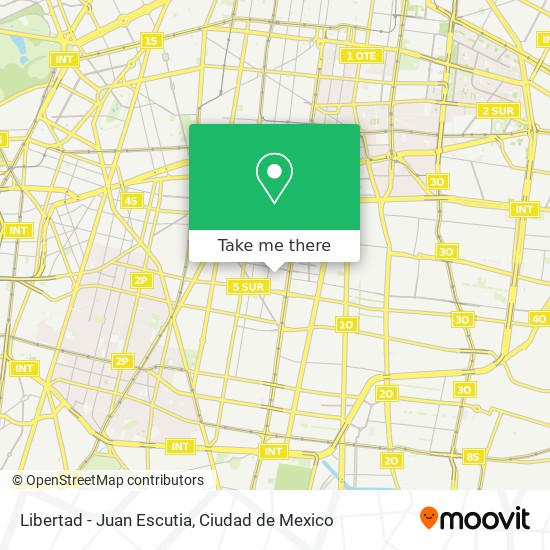 Libertad - Juan Escutia map