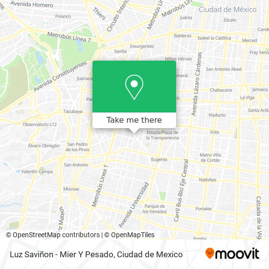 Luz Saviñon - Mier Y Pesado map