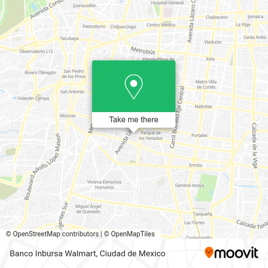 Banco Inbursa Walmart map