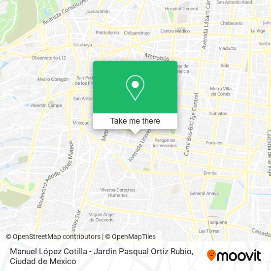 Manuel López Cotilla - Jardin Pasqual Ortiz Rubio map