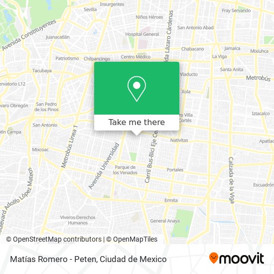 Mapa de Matías Romero - Peten