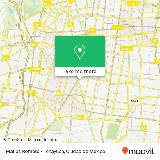 Matías Romero - Tenayuca map