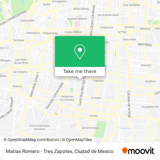 Matías Romero - Tres Zapotes map