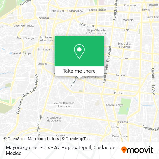 Mayorazgo Del Solis - Av. Popocatépetl map