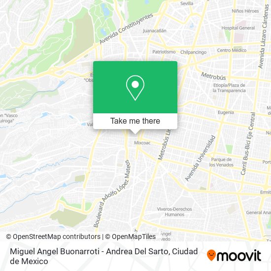 Mapa de Miguel Angel Buonarroti - Andrea Del Sarto