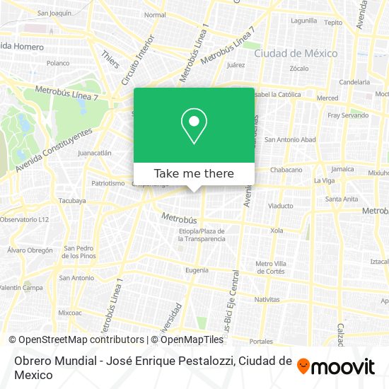 Obrero Mundial - José Enrique Pestalozzi map