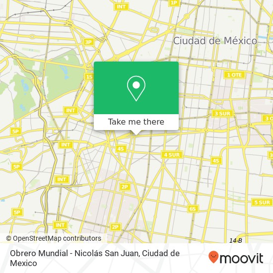 Obrero Mundial - Nicolás San Juan map