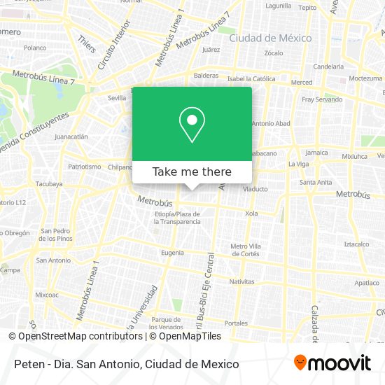 Mapa de Peten - Dia. San Antonio