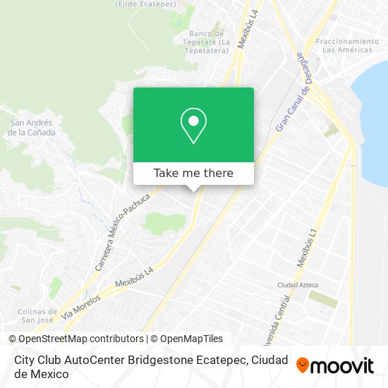 Mapa de City Club AutoCenter Bridgestone Ecatepec