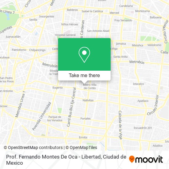 Mapa de Prof. Fernando Montes De Oca - Libertad