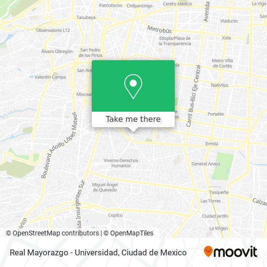 Real Mayorazgo - Universidad map