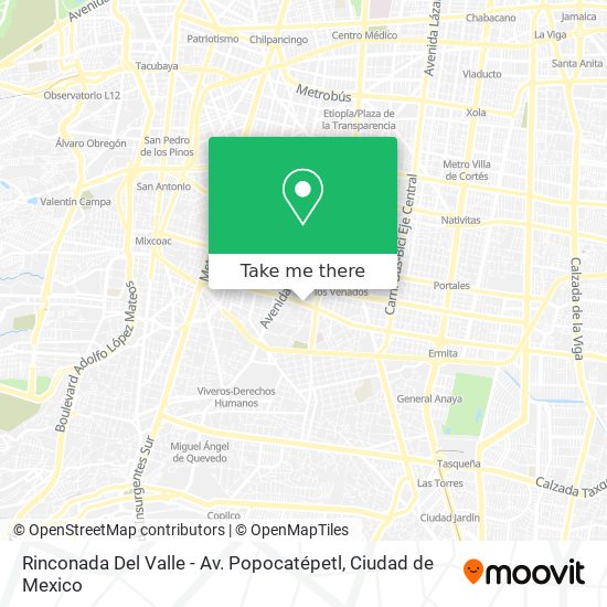 Mapa de Rinconada Del Valle - Av. Popocatépetl