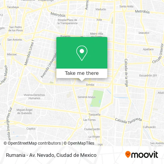 Rumania - Av. Nevado map