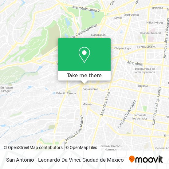 San Antonio - Leonardo Da Vinci map