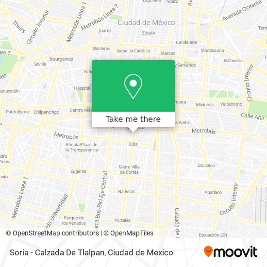 Mapa de Soria - Calzada De Tlalpan