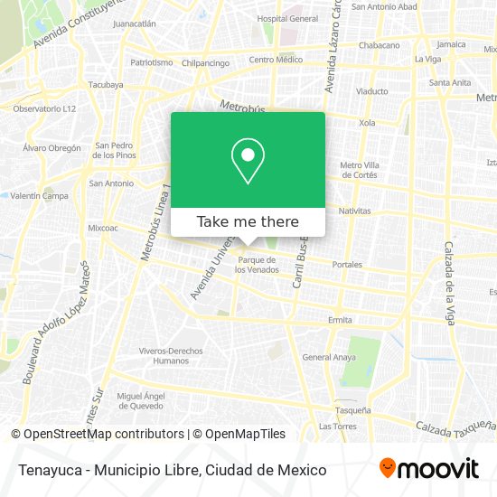 Mapa de Tenayuca - Municipio Libre