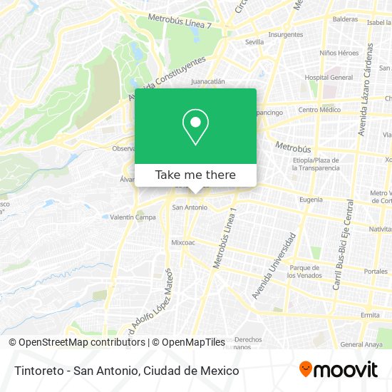 Mapa de Tintoreto - San Antonio