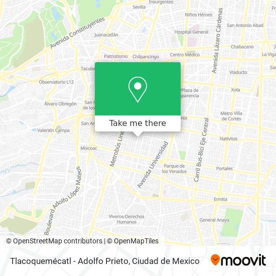 Tlacoquemécatl - Adolfo Prieto map
