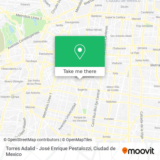 Torres Adalid - José Enrique Pestalozzi map